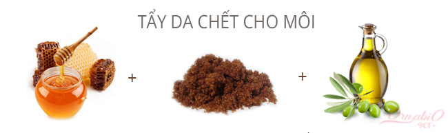 Tẩy da chết cho môi